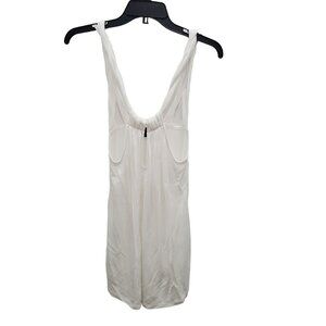 Victoria's Secret | Moda International Y2K Women's White Rayon Keyhole Tank Sz L